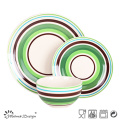 18PCS Alta Qualidade Stripe Design Handpainting cerâmica Dinner Set